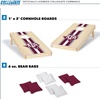 image:imageWild Sports College Portable Size 1 x 2 Solid Wood Cornhole Set with Direct Print HD Team Graphics  Travel SizeTexas AM Aggies