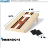 image:imageWild Sports College Portable Size 1 x 2 Solid Wood Cornhole Set with Direct Print HD Team Graphics  Travel SizeTexas Longhorns