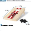 image:imageWild Sports College Portable Size 1 x 2 Solid Wood Cornhole Set with Direct Print HD Team Graphics  Travel SizeTexas Tech Red Raiders