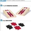 image:imageWild Sports College Portable Size 1 x 2 Solid Wood Cornhole Set with Direct Print HD Team Graphics  Travel SizeUtah Utes