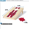 image:imageWild Sports College Portable Size 1 x 2 Solid Wood Cornhole Set with Direct Print HD Team Graphics  Travel SizeUtah Utes