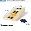 image:imageWild Sports College Portable Size 1 x 2 Solid Wood Cornhole Set with Direct Print HD Team Graphics  Travel SizeWest Virginia Mountaineers