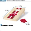 image:imageWild Sports College Portable Size 1 x 2 Solid Wood Cornhole Set with Direct Print HD Team Graphics  Travel SizeWisconsin Badgers