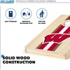image:imageWild Sports College Portable Size 1 x 2 Solid Wood Cornhole Set with Direct Print HD Team Graphics  Travel SizeWisconsin Badgers
