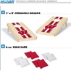 image:imageWild Sports College Portable Size 1 x 2 Solid Wood Cornhole Set with Direct Print HD Team Graphics  Travel SizeWisconsin Badgers