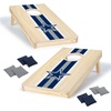 image:imageNFL Football Portable Size 1 x 2 Solid Wood Cornhole Set with Direct Print HD Team Graphics  Travel SizeDallas Cowboys