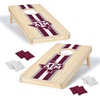 image:imageWild Sports College Portable Size 1 x 2 Solid Wood Cornhole Set with Direct Print HD Team Graphics  Travel SizeTexas AM Aggies