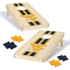 image:imageWild Sports College Portable Size 1 x 2 Solid Wood Cornhole Set with Direct Print HD Team Graphics  Travel SizeWest Virginia Mountaineers