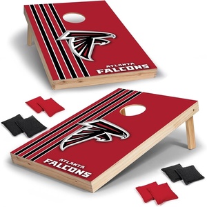 image:imageNFL 2 x 3 Solid Wood Cornhole Set with Direct Print HD Team Graphics  Great Gift for Any Football Fan Bean Bag Toss Family Outdoor GamesAtlanta Falcons