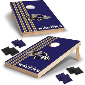 image:imageNFL 2 x 3 Solid Wood Cornhole Set with Direct Print HD Team Graphics  Great Gift for Any Football Fan Bean Bag Toss Family Outdoor GamesBaltimore Ravens
