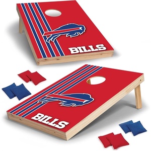 image:imageNFL 2 x 3 Solid Wood Cornhole Set with Direct Print HD Team Graphics  Great Gift for Any Football Fan Bean Bag Toss Family Outdoor GamesBuffalo Bills