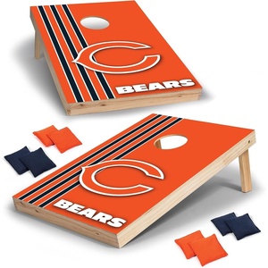 image:imageNFL 2 x 3 Solid Wood Cornhole Set with Direct Print HD Team Graphics  Great Gift for Any Football Fan Bean Bag Toss Family Outdoor GamesChicago Bears