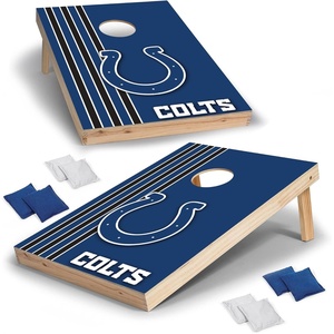 image:imageNFL 2 x 3 Solid Wood Cornhole Set with Direct Print HD Team Graphics  Great Gift for Any Football Fan Bean Bag Toss Family Outdoor GamesIndianapolis Colts