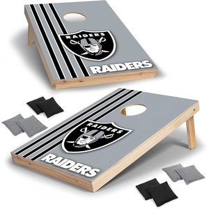 image:imageNFL 2 x 3 Solid Wood Cornhole Set with Direct Print HD Team Graphics  Great Gift for Any Football Fan Bean Bag Toss Family Outdoor GamesLas Vegas Raiders
