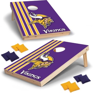 image:imageNFL 2 x 3 Solid Wood Cornhole Set with Direct Print HD Team Graphics  Great Gift for Any Football Fan Bean Bag Toss Family Outdoor GamesMinnesota Vikings