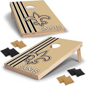 image:imageNFL 2 x 3 Solid Wood Cornhole Set with Direct Print HD Team Graphics  Great Gift for Any Football Fan Bean Bag Toss Family Outdoor GamesNew Orleans Saints