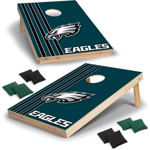 image:imageNFL 2 x 3 Solid Wood Cornhole Set with Direct Print HD Team Graphics  Great Gift for Any Football Fan Bean Bag Toss Family Outdoor GamesPhiladelphia Eagles