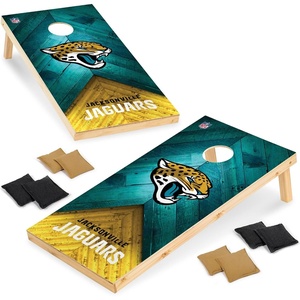 image:imageNFL Football 2 x 4 Regulation Size Solid Wood Cornhole Set with Direct Print HD Team Graphics Great Gift for Any Football Fan Bean Bag Toss Family Outdoor GameJacksonville Jaguars