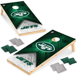 image:imageNFL Football 2 x 4 Regulation Size Solid Wood Cornhole Set with Direct Print HD Team Graphics Great Gift for Any Football Fan Bean Bag Toss Family Outdoor GameNew York Jets