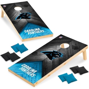 image:imageNFL Football 2 x 4 Regulation Size Solid Wood Cornhole Set with Direct Print HD Team Graphics Great Gift for Any Football Fan Bean Bag Toss Family Outdoor GameCarolina Panthers
