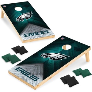 image:imageNFL Football 2 x 4 Regulation Size Solid Wood Cornhole Set with Direct Print HD Team Graphics Great Gift for Any Football Fan Bean Bag Toss Family Outdoor GamePhiladelphia Eagles