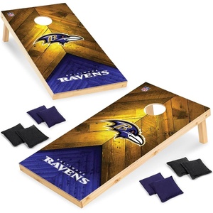 image:imageNFL Football 2 x 4 Regulation Size Solid Wood Cornhole Set with Direct Print HD Team Graphics Great Gift for Any Football Fan Bean Bag Toss Family Outdoor GameBaltimore Ravens