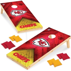 image:imageNFL Football 2 x 4 Regulation Size Solid Wood Cornhole Set with Direct Print HD Team Graphics Great Gift for Any Football Fan Bean Bag Toss Family Outdoor GameKansas City Chiefs