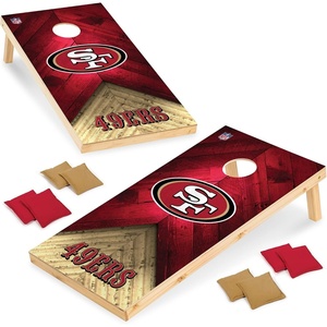image:imageNFL Football 2 x 4 Regulation Size Solid Wood Cornhole Set with Direct Print HD Team Graphics Great Gift for Any Football Fan Bean Bag Toss Family Outdoor GameSan Francisco 49ers