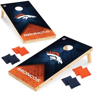 image:imageNFL Football 2 x 4 Regulation Size Solid Wood Cornhole Set with Direct Print HD Team Graphics Great Gift for Any Football Fan Bean Bag Toss Family Outdoor GameDenver Broncos