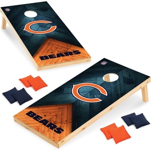 image:imageNFL Football 2 x 4 Regulation Size Solid Wood Cornhole Set with Direct Print HD Team Graphics Great Gift for Any Football Fan Bean Bag Toss Family Outdoor GameChicago Bears