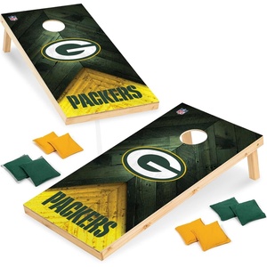 image:imageNFL Football 2 x 4 Regulation Size Solid Wood Cornhole Set with Direct Print HD Team Graphics Great Gift for Any Football Fan Bean Bag Toss Family Outdoor GameGreen Bay Packers