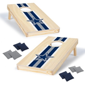 image:imageNFL Football Portable Size 1 x 2 Solid Wood Cornhole Set with Direct Print HD Team Graphics  Travel SizeDallas Cowboys