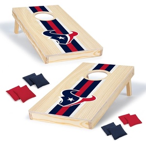 image:imageNFL Football Portable Size 1 x 2 Solid Wood Cornhole Set with Direct Print HD Team Graphics  Travel SizeHouston Texans