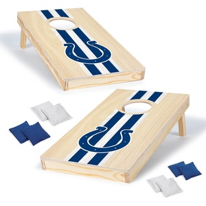 image:imageNFL Football Portable Size 1 x 2 Solid Wood Cornhole Set with Direct Print HD Team Graphics  Travel SizeIndianapolis Colts