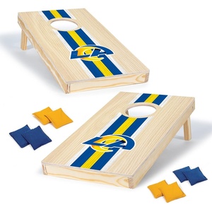 image:imageNFL Football Portable Size 1 x 2 Solid Wood Cornhole Set with Direct Print HD Team Graphics  Travel SizeLos Angeles Rams