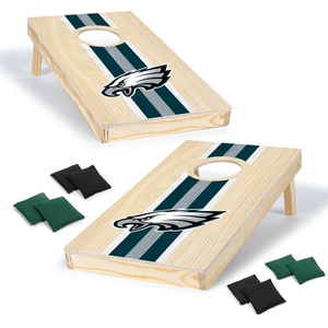 image:imageNFL Football Portable Size 1 x 2 Solid Wood Cornhole Set with Direct Print HD Team Graphics  Travel SizePhiladelphia Eagles