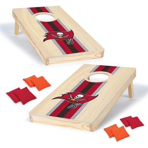image:imageNFL Football Portable Size 1 x 2 Solid Wood Cornhole Set with Direct Print HD Team Graphics  Travel SizeTampa Bay Buccaneers