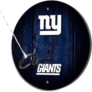 image:imageSolid Wood NFL Hook amp Ring Toss Set with Direct Print HD Team Graphics  Easy Hang Hook and Ring Toss Target  Great Gift for Any Football Fan Ring Toss Family Game for a Game RoomNew York Giants