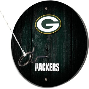 image:imageSolid Wood NFL Hook amp Ring Toss Set with Direct Print HD Team Graphics  Easy Hang Hook and Ring Toss Target  Great Gift for Any Football Fan Ring Toss Family Game for a Game RoomGreen Bay Packers