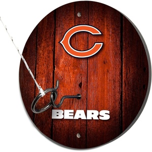 image:imageSolid Wood NFL Hook amp Ring Toss Set with Direct Print HD Team Graphics  Easy Hang Hook and Ring Toss Target  Great Gift for Any Football Fan Ring Toss Family Game for a Game RoomChicago Bears