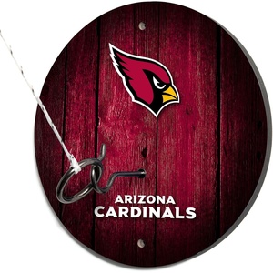 image:imageSolid Wood NFL Hook amp Ring Toss Set with Direct Print HD Team Graphics  Easy Hang Hook and Ring Toss Target  Great Gift for Any Football Fan Ring Toss Family Game for a Game RoomArizona Cardinals