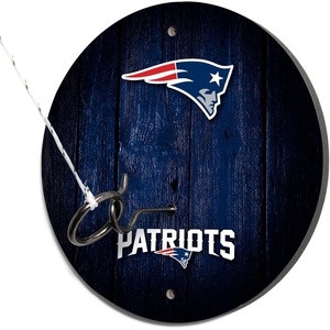 image:imageSolid Wood NFL Hook amp Ring Toss Set with Direct Print HD Team Graphics  Easy Hang Hook and Ring Toss Target  Great Gift for Any Football Fan Ring Toss Family Game for a Game RoomNew England Patriots