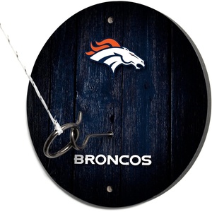 image:imageSolid Wood NFL Hook amp Ring Toss Set with Direct Print HD Team Graphics  Easy Hang Hook and Ring Toss Target  Great Gift for Any Football Fan Ring Toss Family Game for a Game RoomDenver Broncos