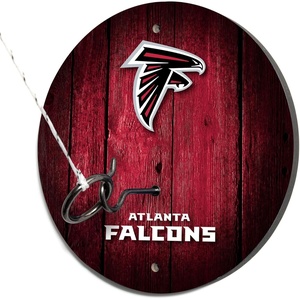 image:imageSolid Wood NFL Hook amp Ring Toss Set with Direct Print HD Team Graphics  Easy Hang Hook and Ring Toss Target  Great Gift for Any Football Fan Ring Toss Family Game for a Game RoomAtlanta Falcons