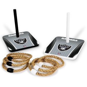 image:imageSolid Wood NFL Quoits Set with Direct Print HD Team Graphics  Tailgate Ring Toss Game  Great Gift for Any Football Fan Ring Toss Family Outdoor Games for The BeachLas Vegas Raiders