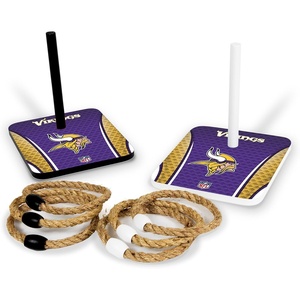 image:imageSolid Wood NFL Quoits Set with Direct Print HD Team Graphics  Tailgate Ring Toss Game  Great Gift for Any Football Fan Ring Toss Family Outdoor Games for The BeachMinnesota Vikings