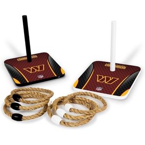 image:imageSolid Wood NFL Quoits Set with Direct Print HD Team Graphics  Tailgate Ring Toss Game  Great Gift for Any Football Fan Ring Toss Family Outdoor Games for The BeachWashington Commanders
