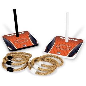 image:imageSolid Wood NFL Quoits Set with Direct Print HD Team Graphics  Tailgate Ring Toss Game  Great Gift for Any Football Fan Ring Toss Family Outdoor Games for The BeachChicago Bears