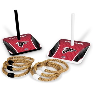 image:imageSolid Wood NFL Quoits Set with Direct Print HD Team Graphics  Tailgate Ring Toss Game  Great Gift for Any Football Fan Ring Toss Family Outdoor Games for The BeachAtlanta Falcons