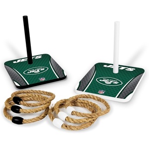 image:imageSolid Wood NFL Quoits Set with Direct Print HD Team Graphics  Tailgate Ring Toss Game  Great Gift for Any Football Fan Ring Toss Family Outdoor Games for The BeachNew York Jets